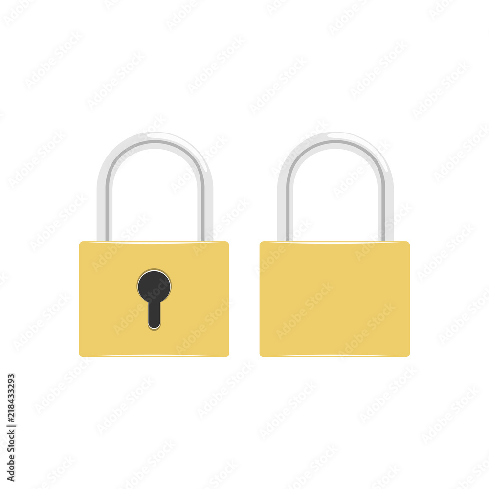Naklejka premium Lock Icon. Vector illustration, EPS10