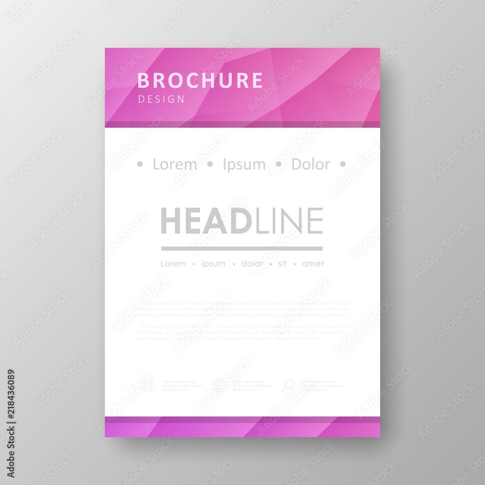 Fototapeta premium Brochure design with geometric background