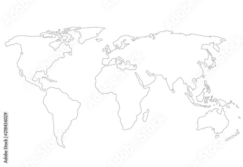 Outlines World map