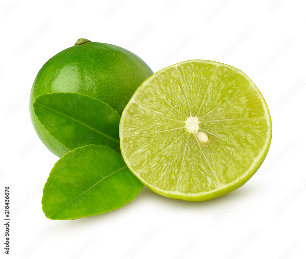 limes isolated on the white background. with clipping path limes isolated on the white background. with clipping path