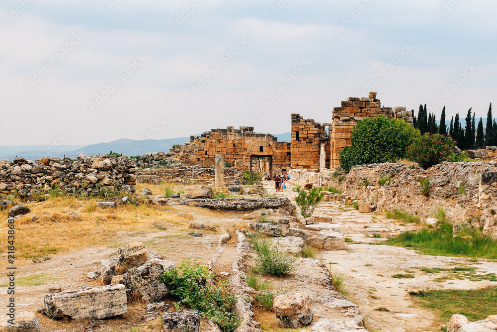 Ancient city of Hierapolis in Pamukkale, Turkey