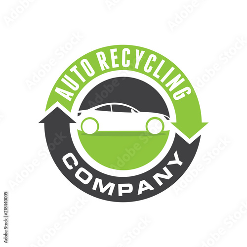 Auto recycling logo vector