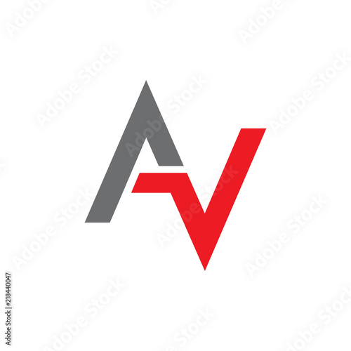 AV initial logo vector