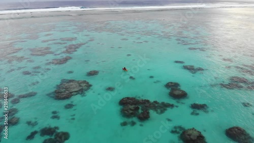 Wallpaper Mural DRONE: over Kayaker in Rarotonga Torontodigital.ca