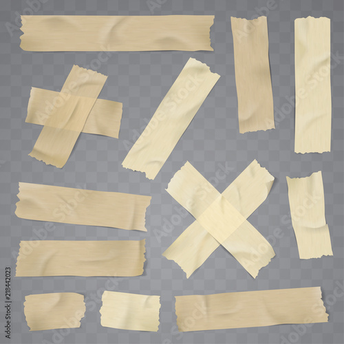 Realistic paper adhesive tape vector illustration