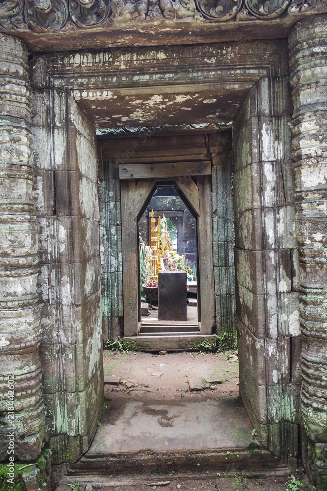 Vat Phou is a ruined Khmer Hindu temple complex in southern Laos. Champasak/Laos PDR. Vat Phou is a ruined Khmer Hindu temple complex in southern Laos. Champasak/Laos PDR.