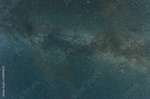 Long exposure of the night sky in Israel showing many stars constellations