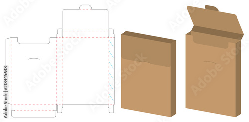 Box packaging die cut template design. 3d mock-up