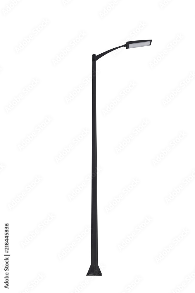 Street light pole isolated on a white background. Street light pole isolated on a white background.