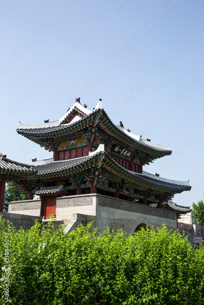 Pungnam-mun is an old gate in Jeonju, Korea.