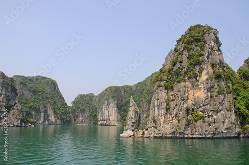 Seven wonders - Famous Seascape of Ha Long Bay in Vietnam: Thousands of Limestone Karsts and Isles