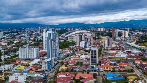Beautiful aerial view of Costa Ricas San Jose city photo
