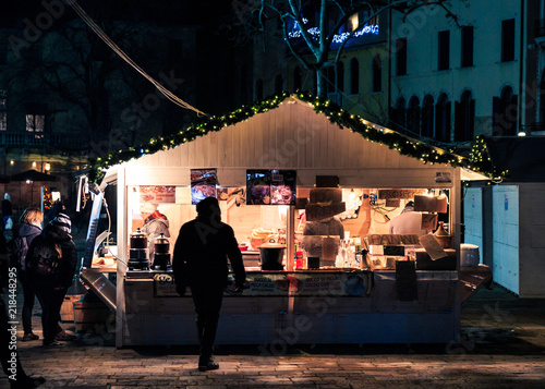Calm Christmas streets of Venice