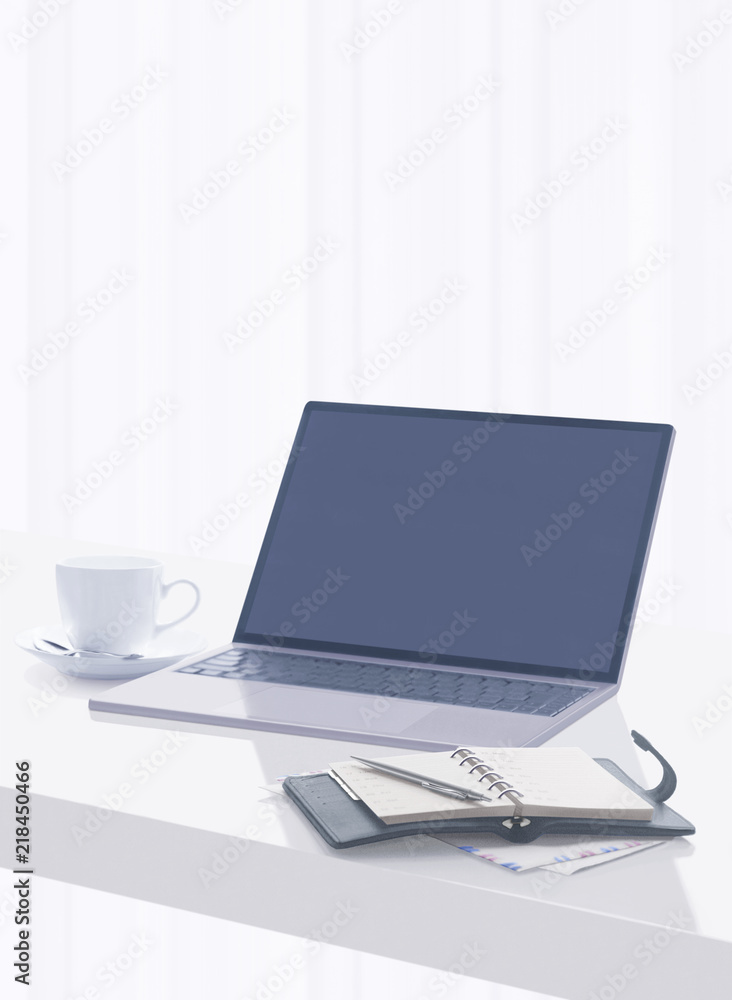 Fototapeta premium computer and notebook