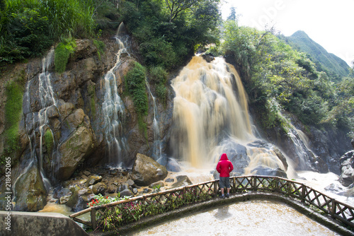 Tien Sa water fall in Cat Cat village at sapa, vietnam.