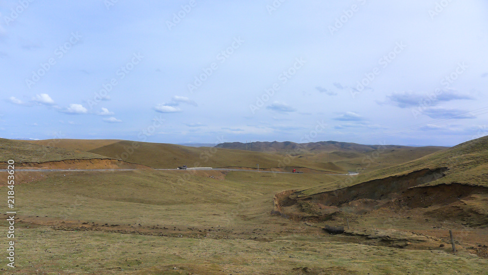 Obraz premium A Large Area of Grassland in China
