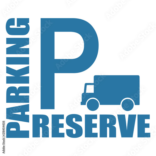 Logo parking réservé.