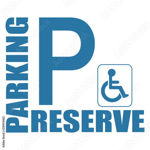 Logo parking réservé.
