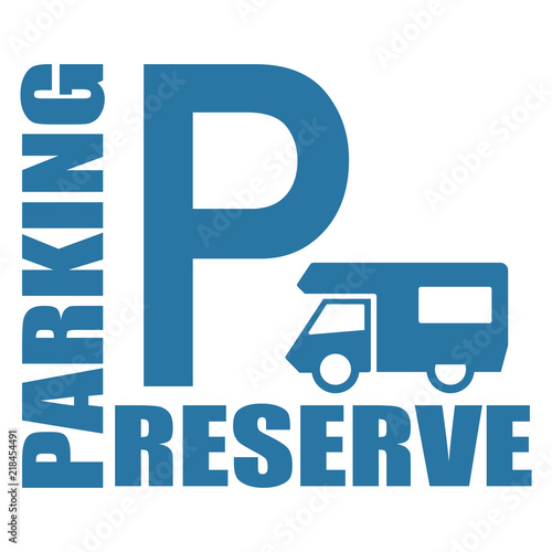 Logo parking réservé.