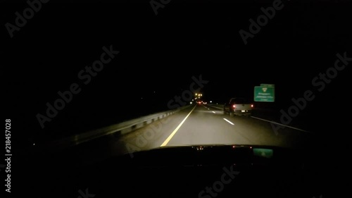 Interstate drive at night 4 photo
