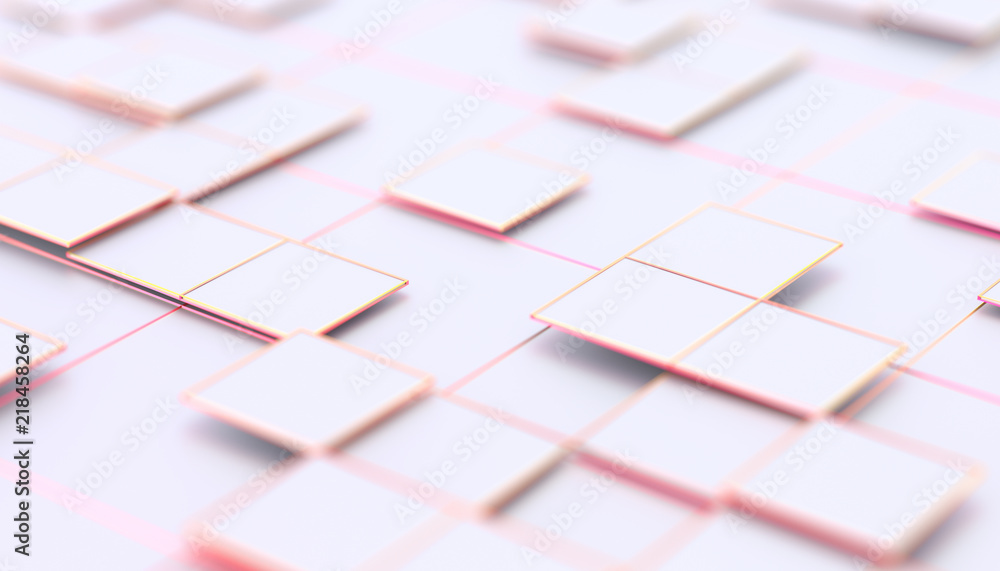 Abstract 3d rendering of geometric shapes. Composition with squares. Futuristic surface design. Modern background for poster, cover, branding, banner, placard. Abstract 3d rendering of geometric shapes. Composition with squares. Futuristic surface design. Modern background for poster, cover, branding, banner, placard.