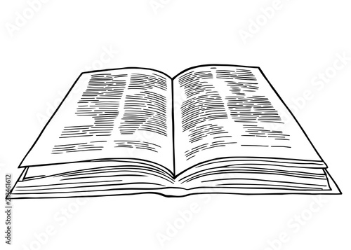 Open Book stock illustration