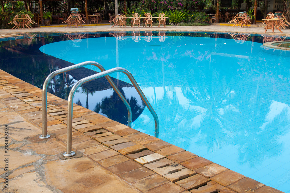 Swimming pool of a tropical resort