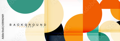 Circle modern geometrical abstract background illustration