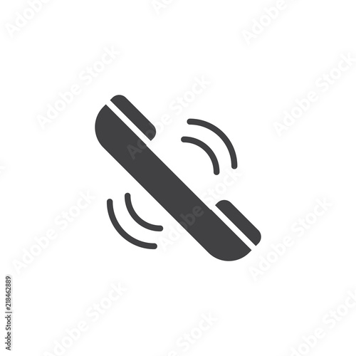 Telephone call vector icon. filled flat sign for mobile concept and web design. Handset phone simple solid icon. Symbol, logo illustration. Pixel perfect vector graphics