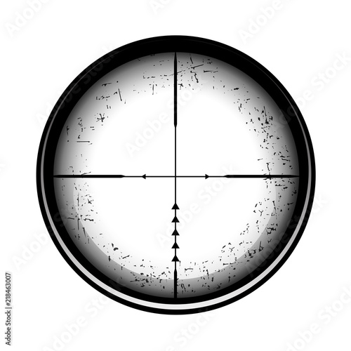 Optical sight on a white background vector illustration. photo