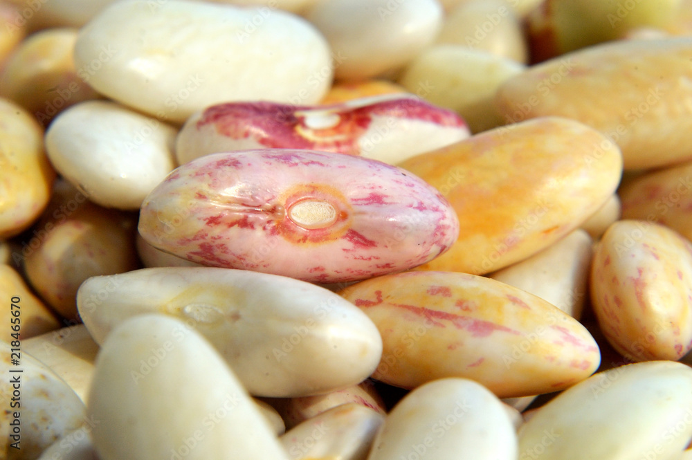 Beans yellowish on the table selective focus Beans yellowish on the table selective focus
