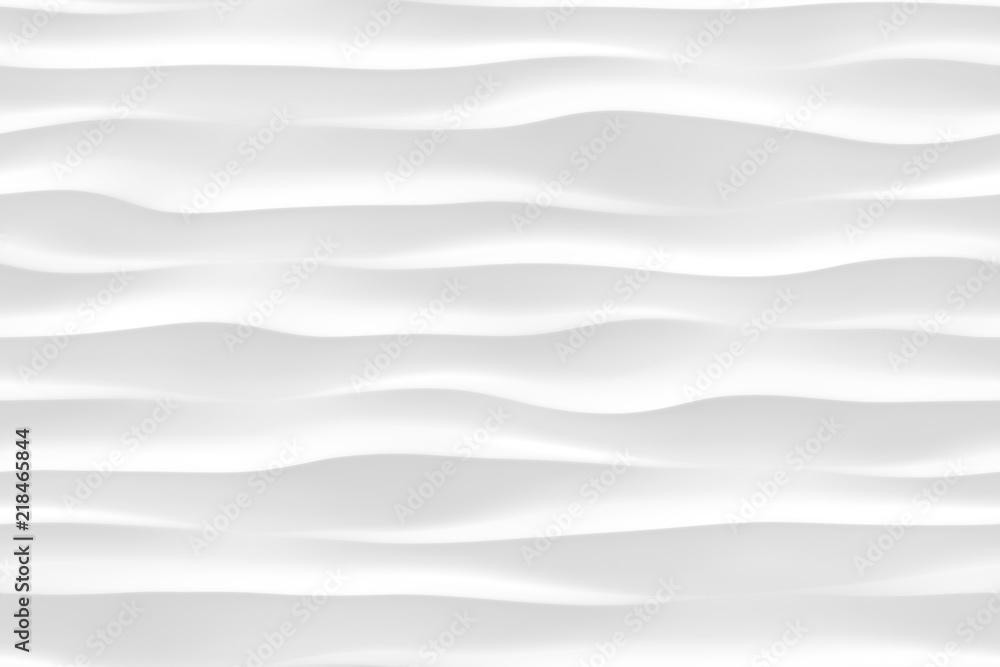 3d white wave seamless texture - obrazy, fototapety, plakaty 