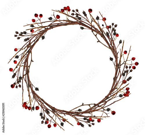Round wreath from dry twigs...