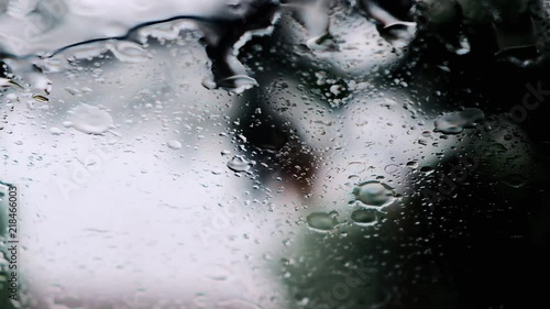 water falling from the sky into my car windows photo