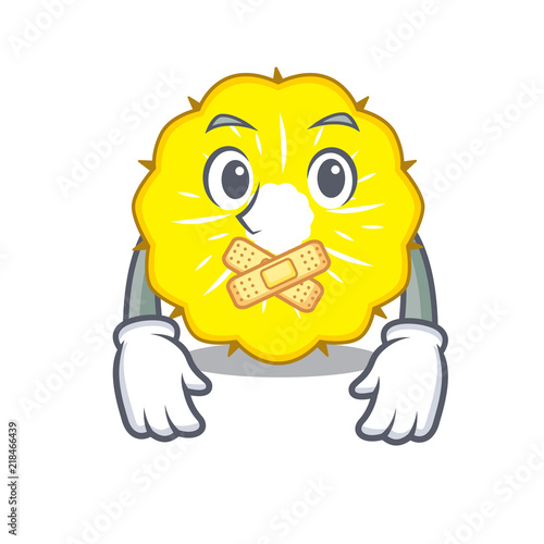 Silent pineapple slice isolated on mascot