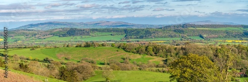 View from Hope Bowdler Hill, near Church Stretton, Shropshire, England, UK