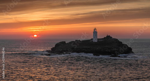 Sunset, Godrevy Lighthouse, Cornwall © mickblakey