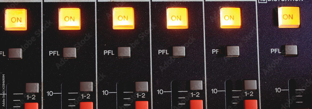 Light air the audio mixer. Light air the audio mixer.