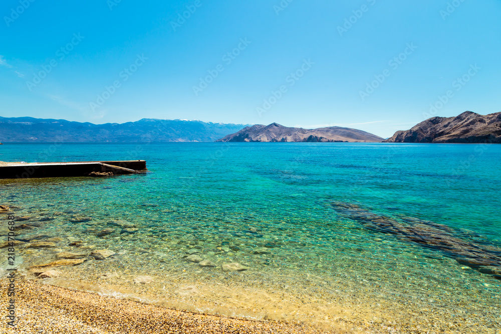 The bay of Baska in a sunny day