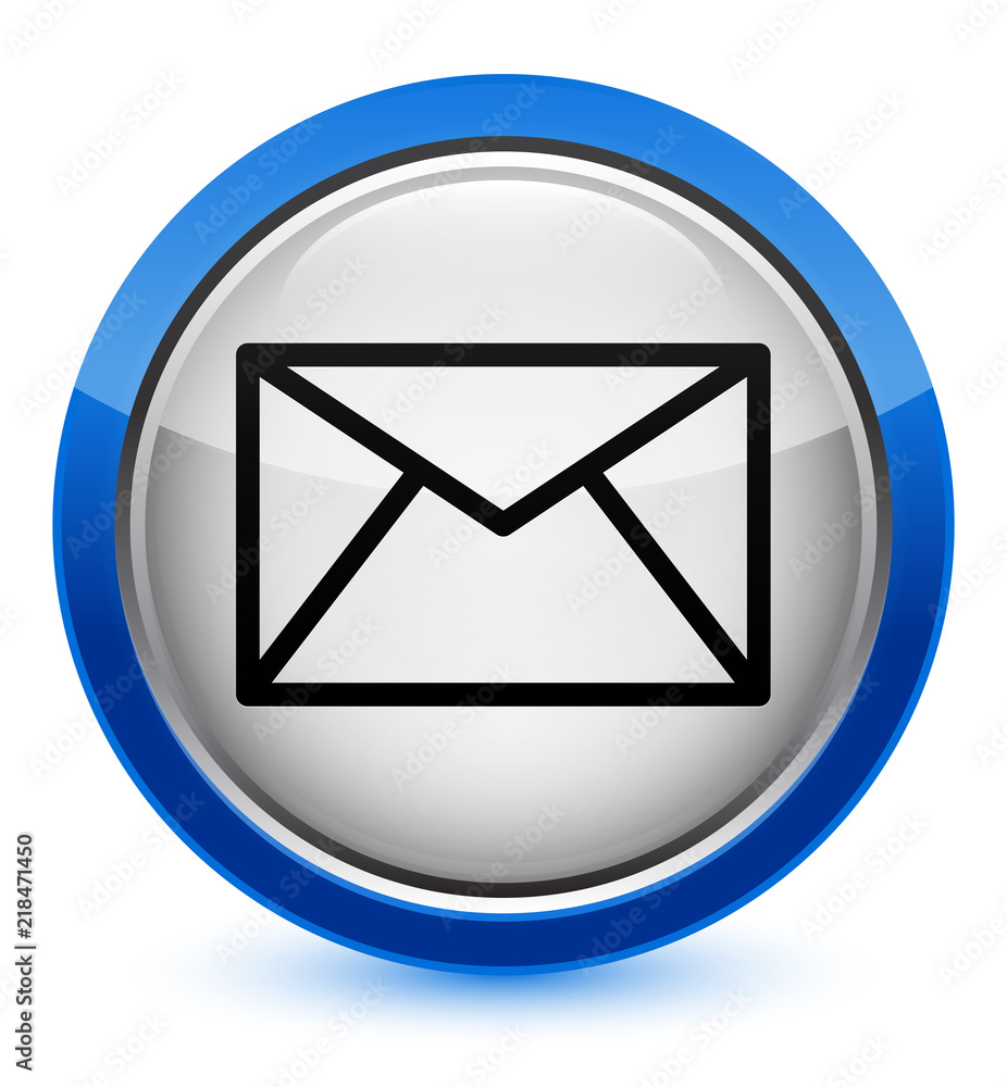 Email icon crystal blue round button Email icon crystal blue round button