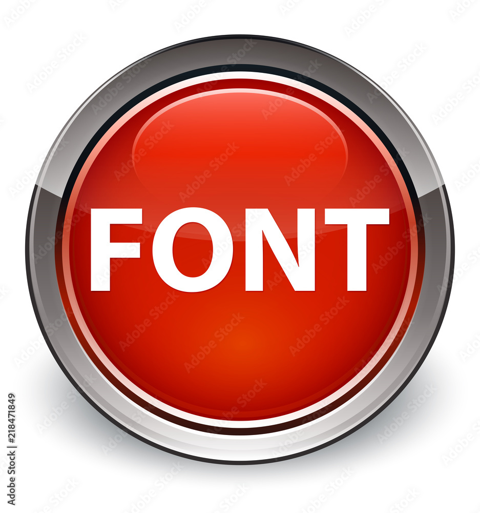Font optimum red round button Font optimum red round button