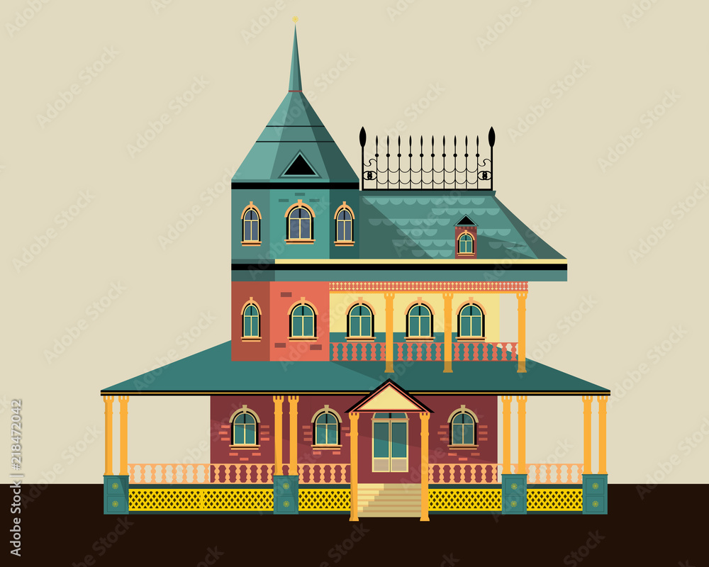 Drawing of a big house