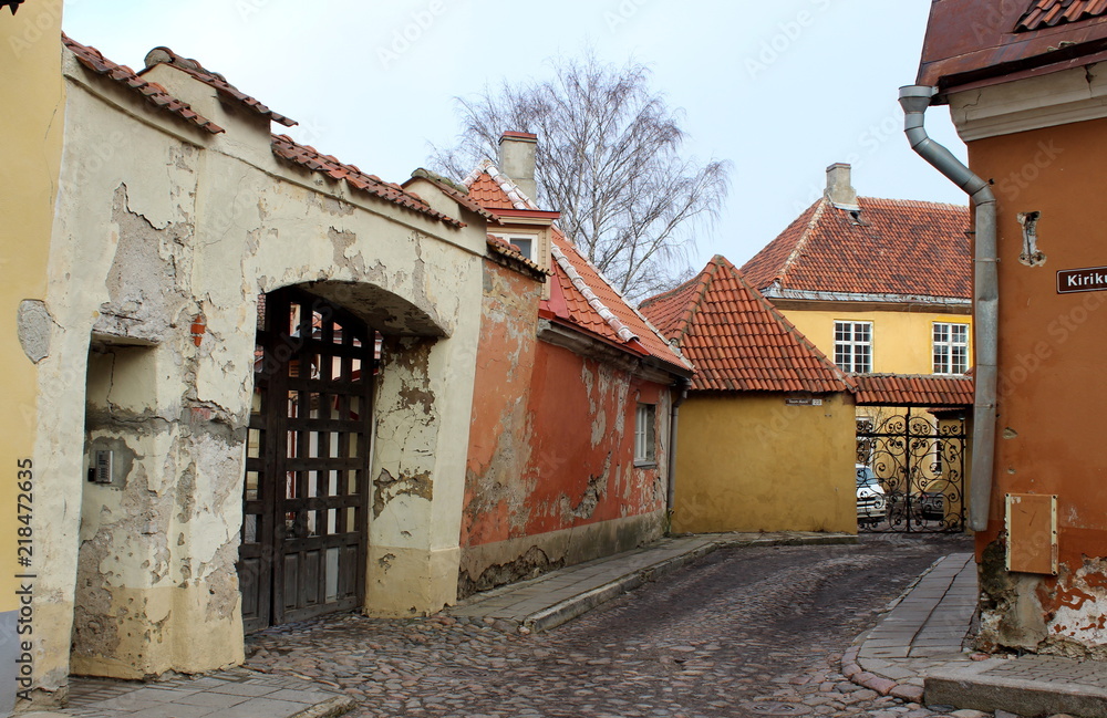 old houses in the old town of tallinn, estonia