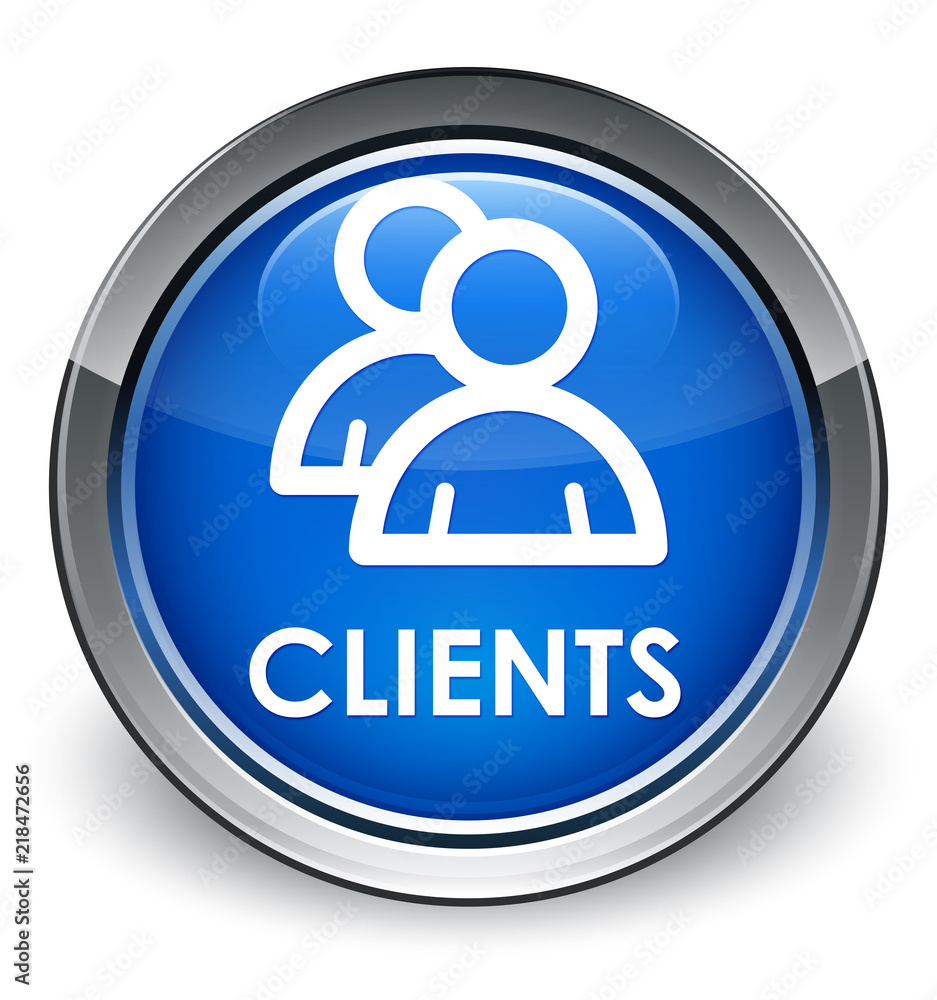 Clients (group icon) optimum blue round button Clients (group icon) optimum blue round button