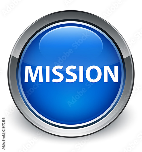 Mission optimum blue round button
