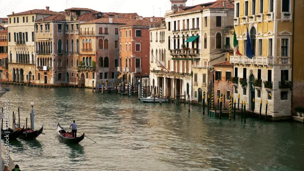 Venetian boatman who propels a gondola on the grand canal - Gondolier. Venetian boatman who propels a gondola on the grand canal - Gondolier.