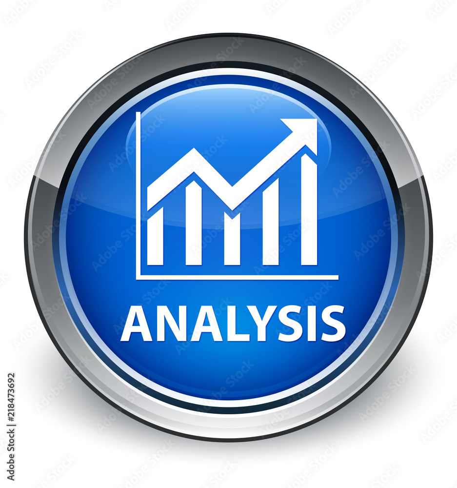 Analysis (statistics icon) optimum blue round button Analysis (statistics icon) optimum blue round button