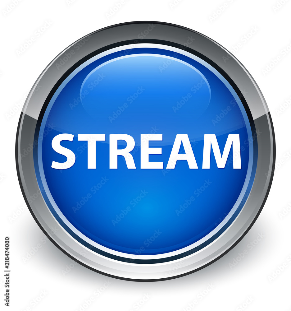 Stream optimum blue round button Stream optimum blue round button