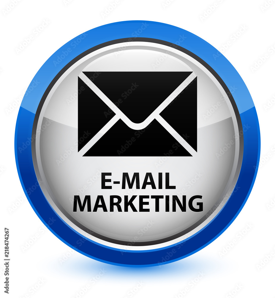 E-mail marketing crystal blue round button E-mail marketing crystal blue round button