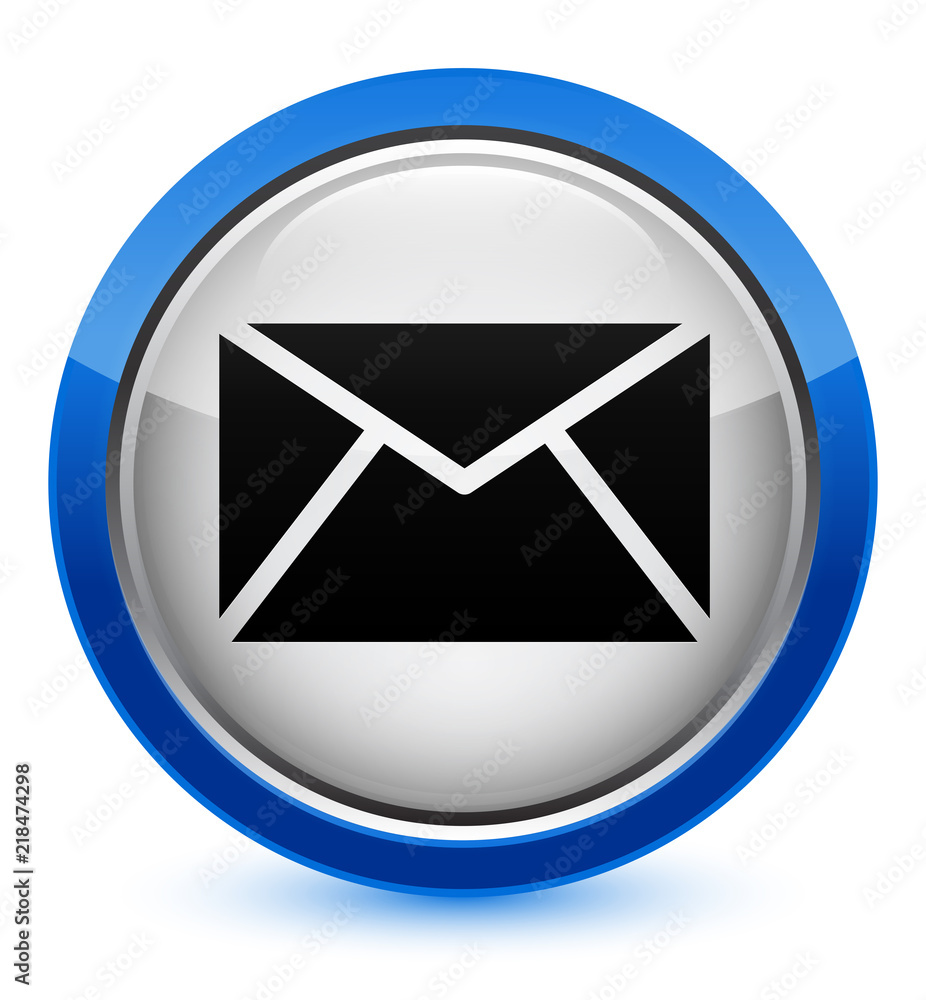 Email icon crystal blue round button Email icon crystal blue round button